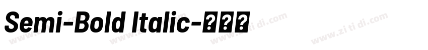 Semi-Bold Italic字体转换
